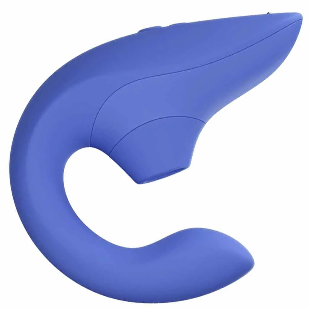 Womanizer Blend Dual Action Rabbit Stimulator, 5.5", Vibrant Blue