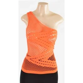 Women Seamless Single Shoulder Tank Top AML9113 WK Apparel Lingerie