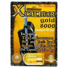 Xcalibur Gold 8000 Male Sexual Performance Enhancement Pill