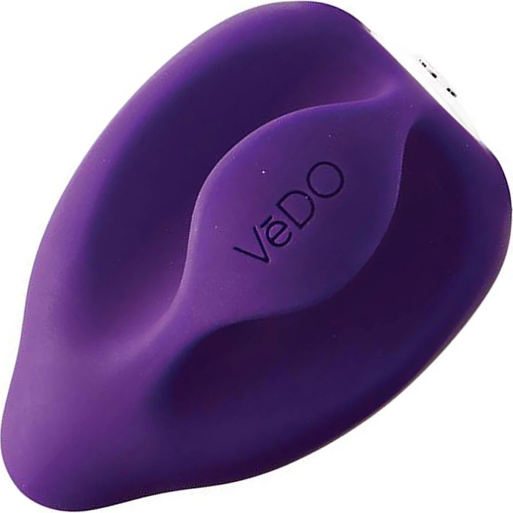 Yumi Rechargeable Silicone Finger Vibrator, 2", Deep Purple