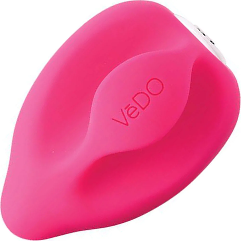 Yumi Rechargeable Silicone Finger Vibrator, 2", Foxy Pink